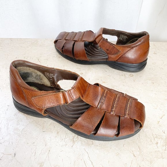 Earth Shoes - Earth Shoe 9 W Brown Greek Fishermans Sandals